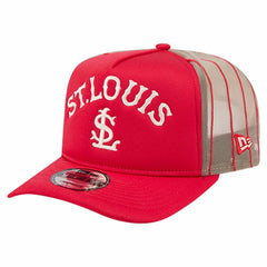 St. Louis Cardinals Vintage Arched Foam Front 9FIFTY A-Frame Adjustable Trucker Hat - Red | New Era