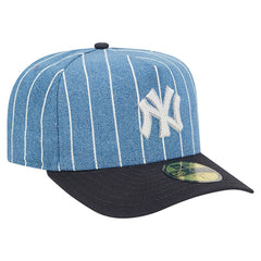 New York Yankees Parallel A-Frame 59FIFTY Fitted Hat - Blue/Navy | New Era
