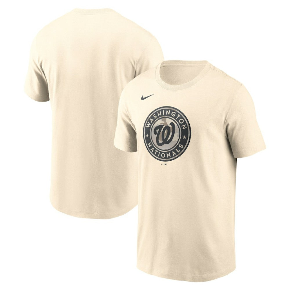 Washington Nationals Camo Logo T-Shirt - Cream | Nike