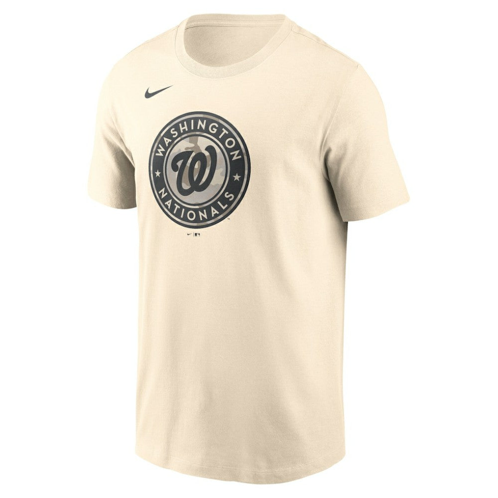Washington Nationals Camo Logo T-Shirt - Cream | Nike