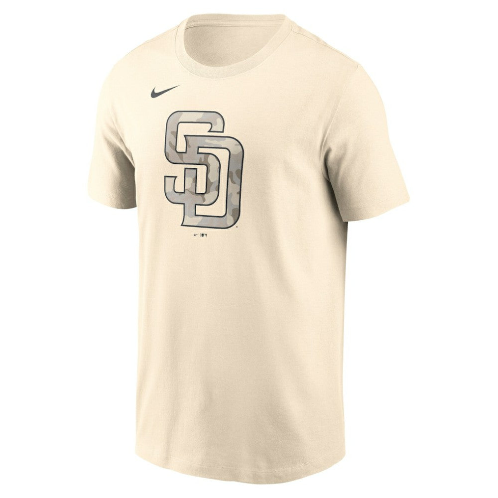 San Diego Padres Camo Logo T-Shirt - Cream | Nike