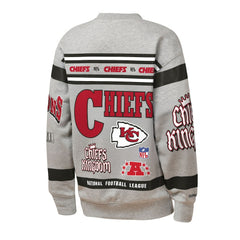 Kansas City Chiefs Youth Throwback All-Over Print Fleece Sweatshirt - Gray cheap