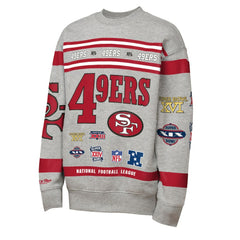 San Francisco 49ers Youth Throwback All-Over Print Fleece Sweatshirt - Gray discount