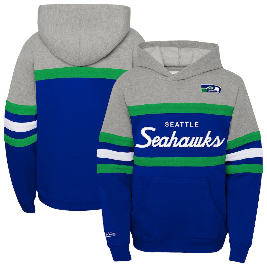 Seattle Seahawks Youth Throwback Head Coach Pullover Hoodie - Royal discount