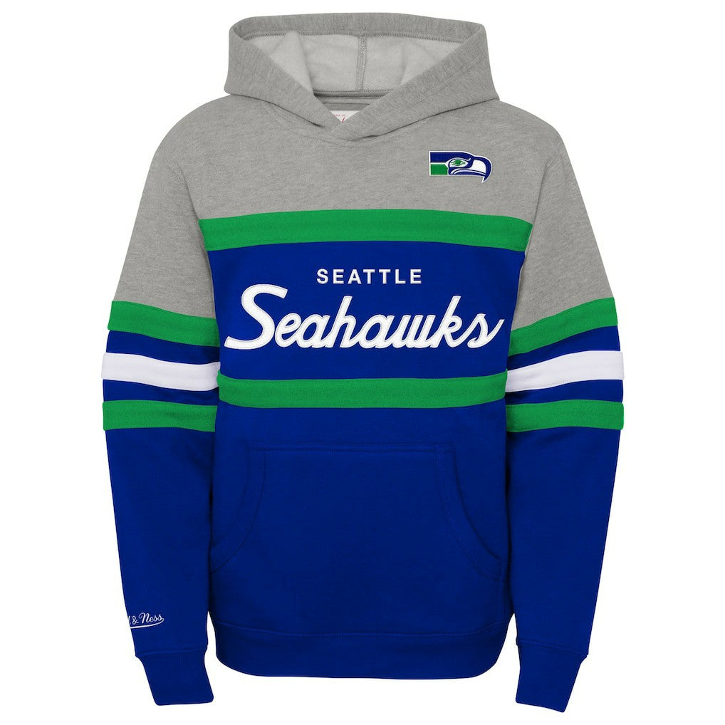 Seattle Seahawks Youth Throwback Head Coach Pullover Hoodie - Royal discount