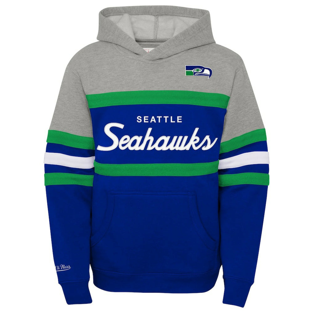 Seattle Seahawks Youth Throwback Head Coach Pullover Hoodie - Royal discount