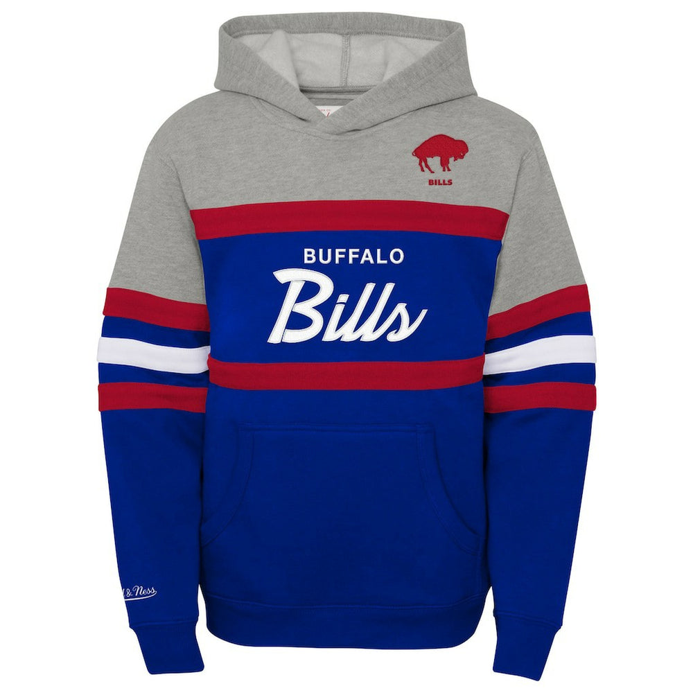 Buffalo Bills Youth Throwback Head Coach Pullover Hoodie - Royal outlet