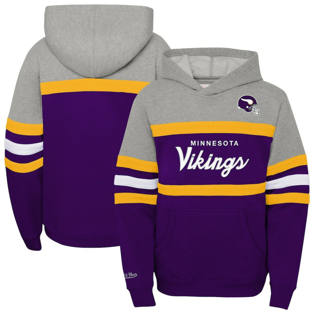 Minnesota Vikings Youth Throwback Head Coach Pullover Hoodie - Purple sale