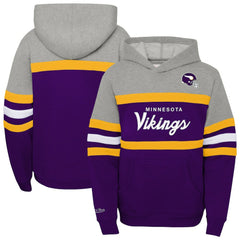 Minnesota Vikings Youth Throwback Head Coach Pullover Hoodie - Purple sale