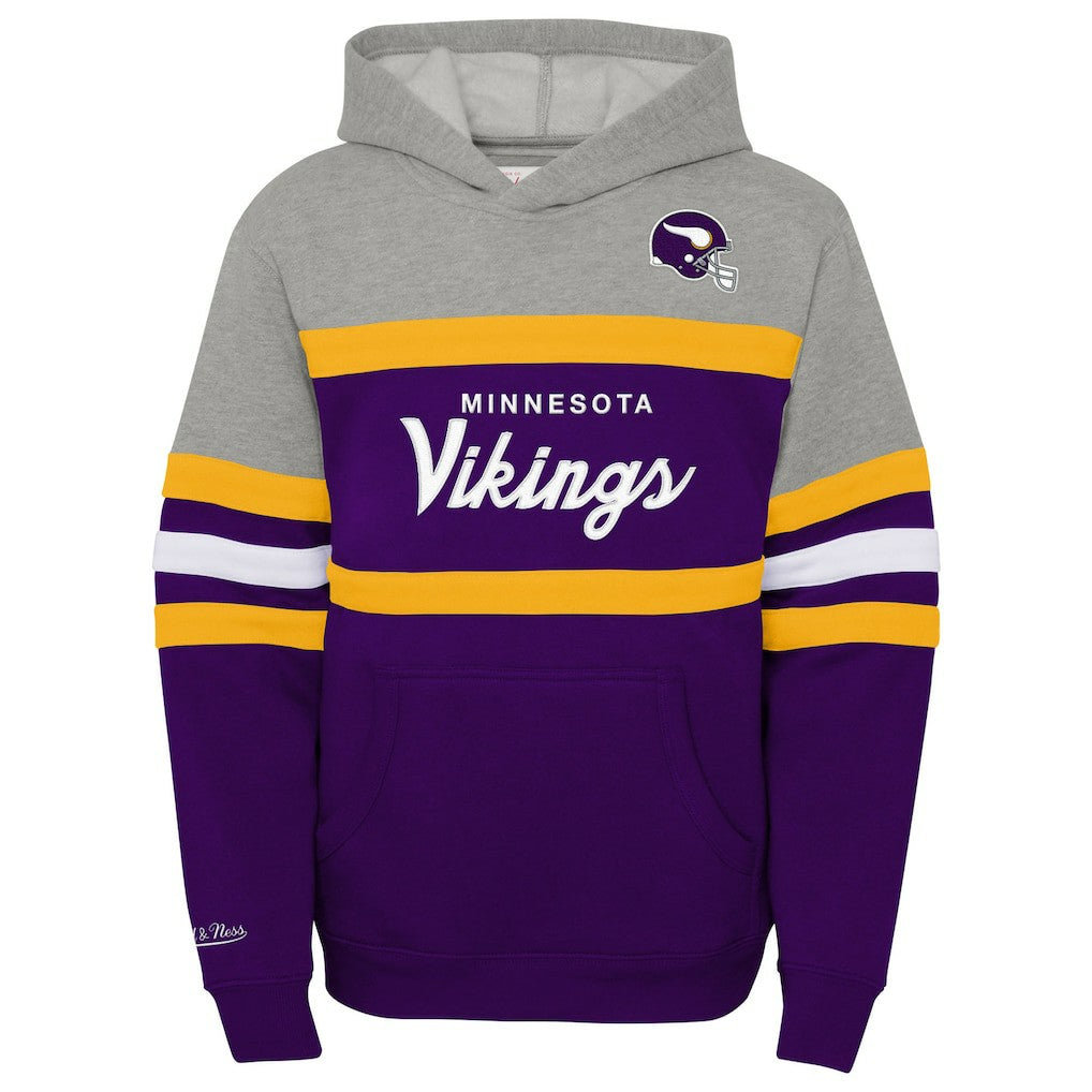Minnesota Vikings Youth Throwback Head Coach Pullover Hoodie - Purple sale