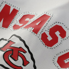 Patrick Mahomes Kansas City Chiefs Women's Plus Size Bling V-Neck T-Shirt - White on sale