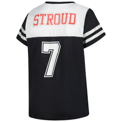 C.J. Stroud Houston Texans Women's Plus Size Bling V-Neck T-Shirt - White sale
