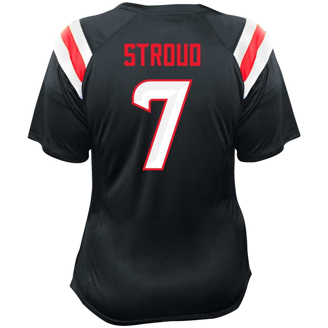 C.J. Stroud Houston Texans Women's Plus Size Name & Number Raglan Lace V-Neck T-Shirt - Navy online