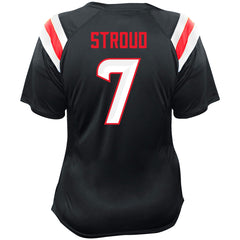 C.J. Stroud Houston Texans Women's Plus Size Name & Number Raglan Lace V-Neck T-Shirt - Navy online