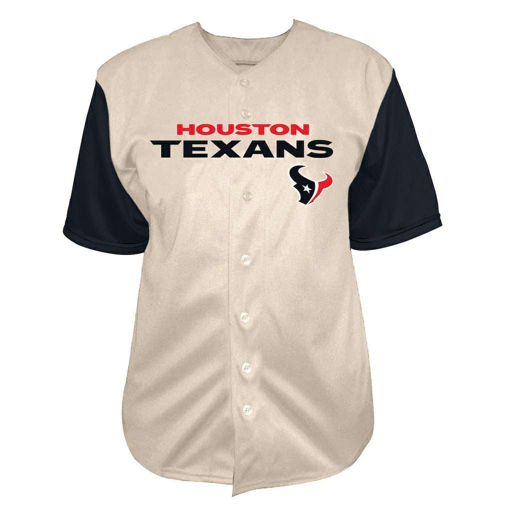 C.J. Stroud Houston Texans Big & Tall Baseball Button-Up Shirt - Cream outlet