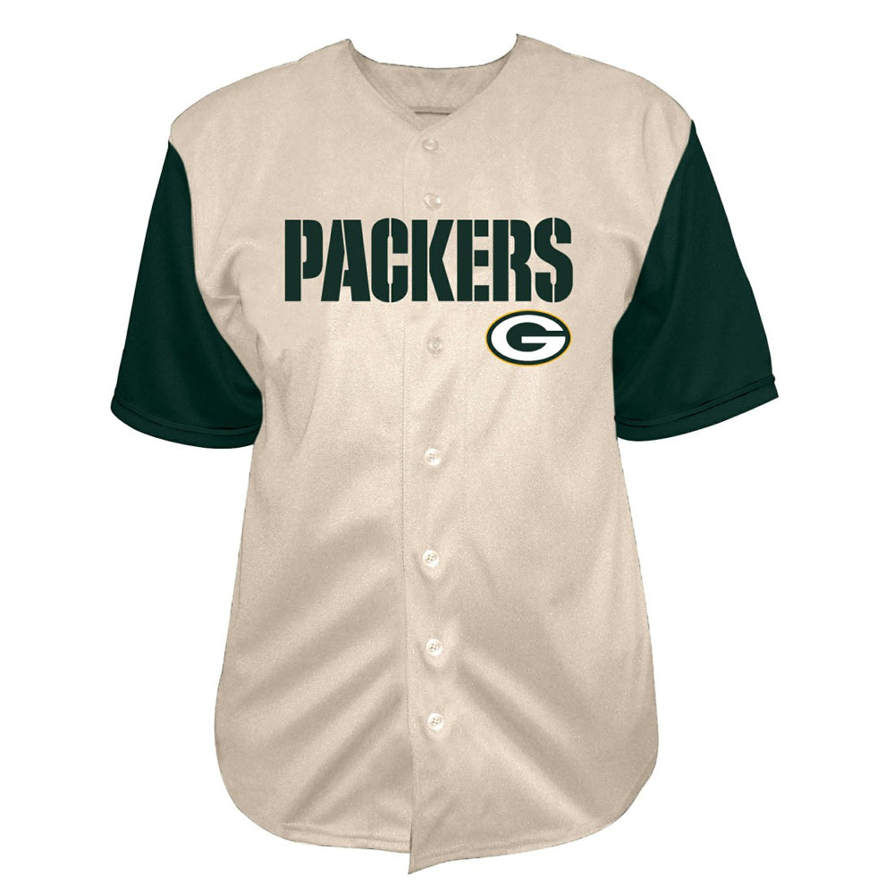 Jordan Love Green Bay Packers Big & Tall Baseball Button-Up Shirt - Cream sale