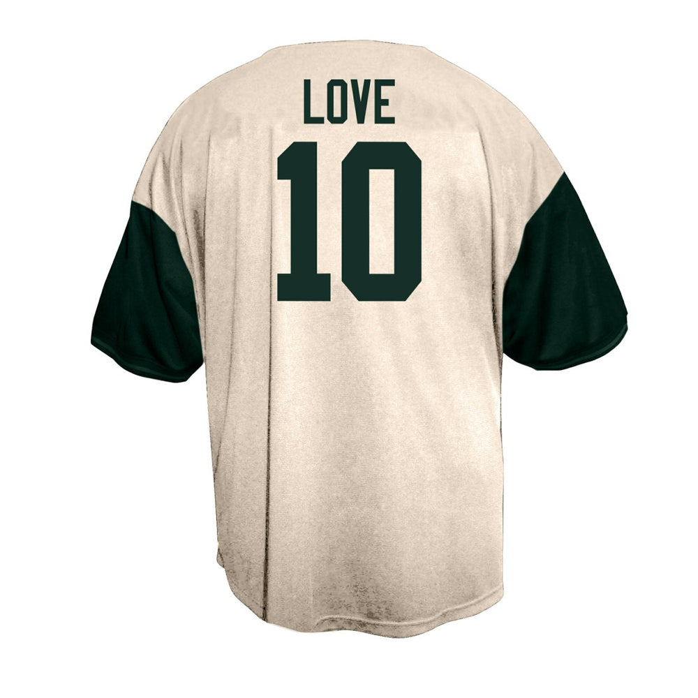 Jordan Love Green Bay Packers Big & Tall Baseball Button-Up Shirt - Cream sale