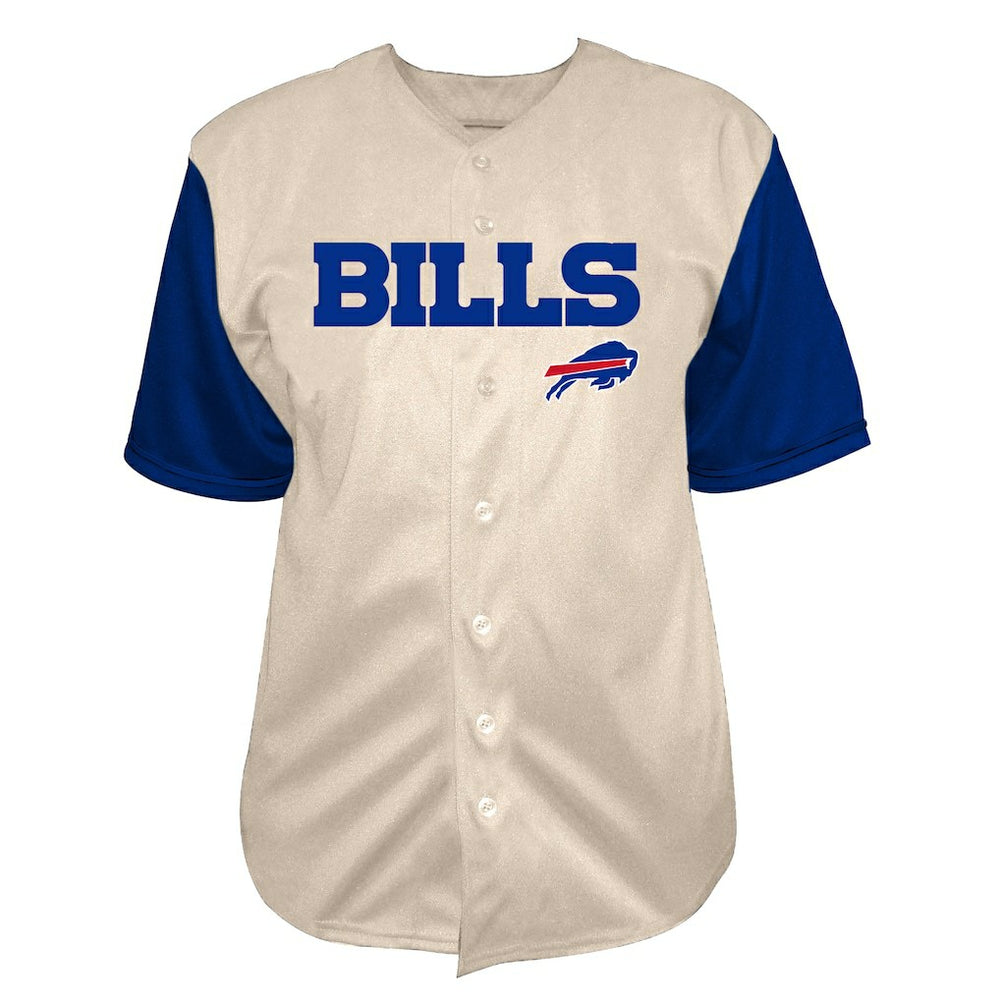 Josh Allen Buffalo Bills Big & Tall Baseball Button-Up Shirt - Cream outlet