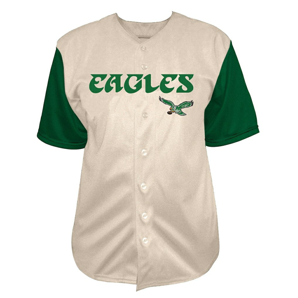 Saquon Barkley Philadelphia Eagles Big & Tall Baseball Button-Up Shirt - Cream online