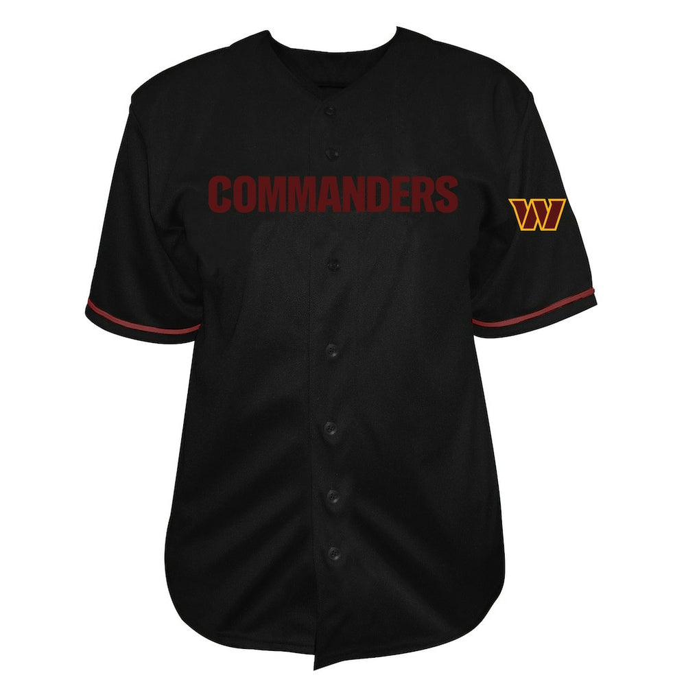 Jayden Daniels Washington Commanders Big & Tall Baseball Button-Up Shirt - Black cheap