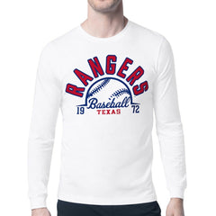 Texas Rangers Starter Half Ball Team Graphic Long Sleeve T-Shirt - White