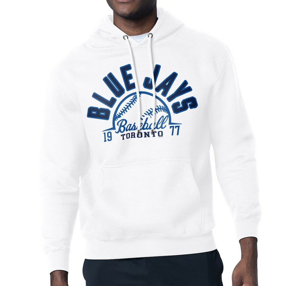 Toronto Blue Jays Starter Half Ball Team Graphic Pullover Hoodie - White