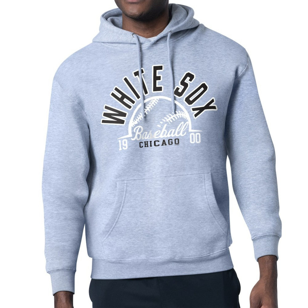Chicago White Sox Starter Half Ball Team Graphic Pullover Hoodie - Heather Gray