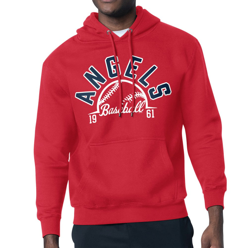 Los Angeles Angels Starter Half Ball Team Graphic Pullover Hoodie - Red