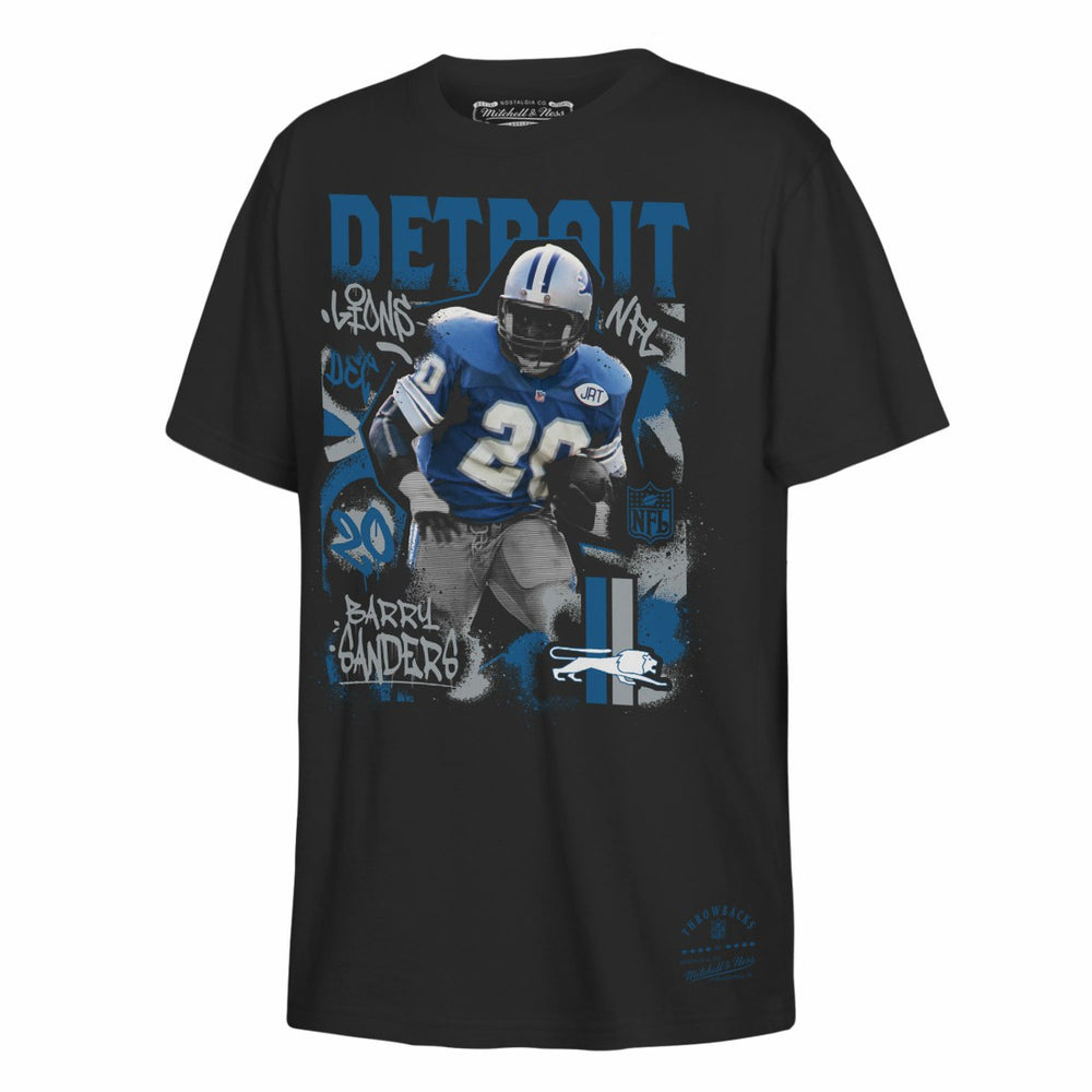 Barry Sanders Detroit Lions Youth Star Player T-Shirt - Black on sale
