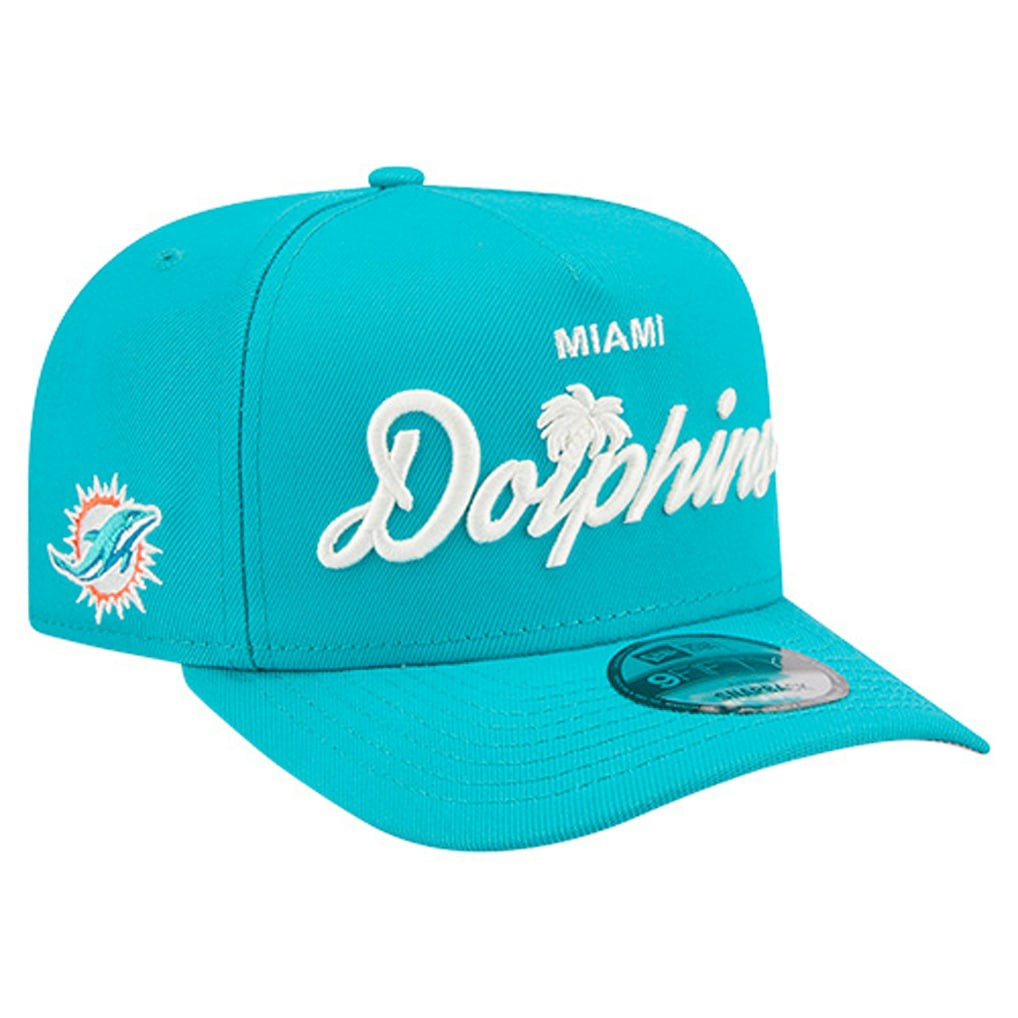 Miami Dolphins New Era Local Play A-Frame 9FIFTY Snapback Hat - Aqua sale