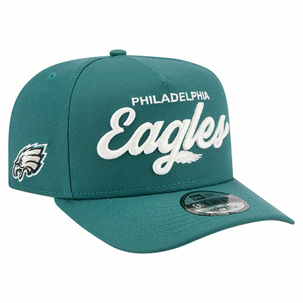 Philadelphia Eagles New Era Local Play A-Frame 9FIFTY Snapback Hat - Midnight Green cheap