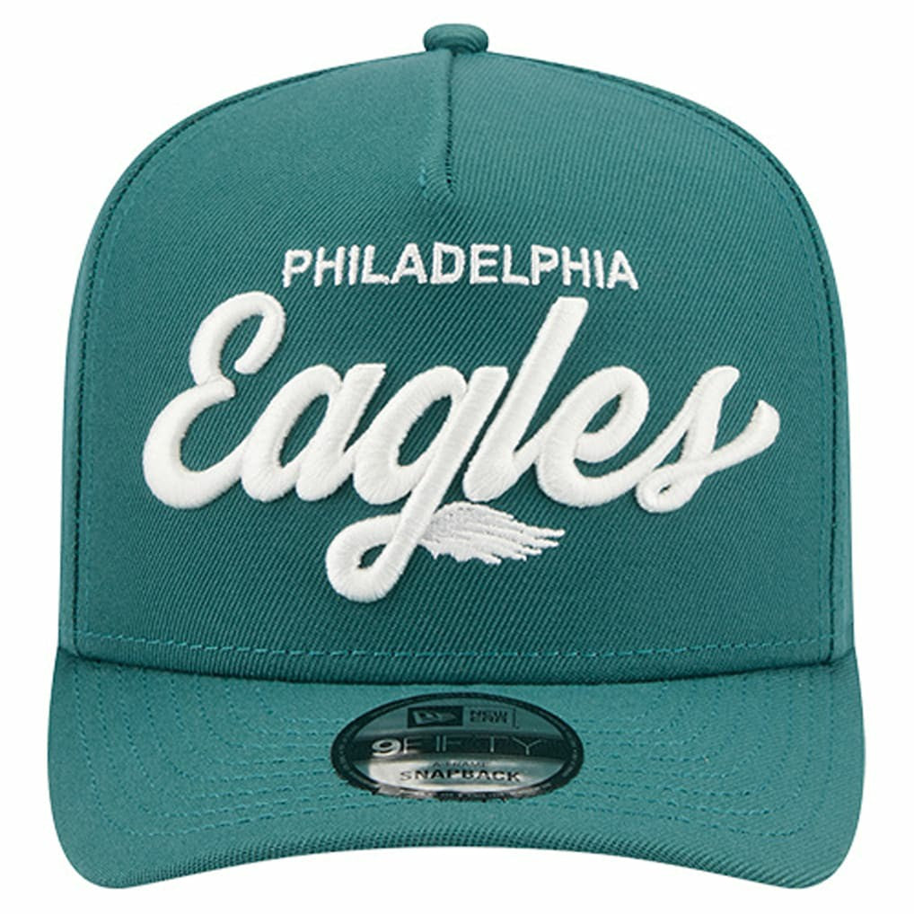 Philadelphia Eagles New Era Local Play A-Frame 9FIFTY Snapback Hat - Midnight Green cheap