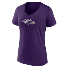 Baltimore Ravens Women's Number 1 Mom Floral V-Neck T-Shirt - Purple on sale