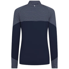 Minnesota Twins Levelwear Women's Classic Stripes Insignia 2.0 Raglan Quarter-Zip Top - Navy