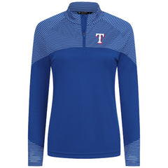Texas Rangers Levelwear Women's Classic Stripes Insignia 2.0 Raglan Quarter-Zip Top - Royal