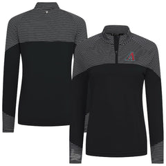 Arizona Diamondbacks Levelwear Women's Classic Stripes Insignia 2.0 Raglan Quarter-Zip Top - Black