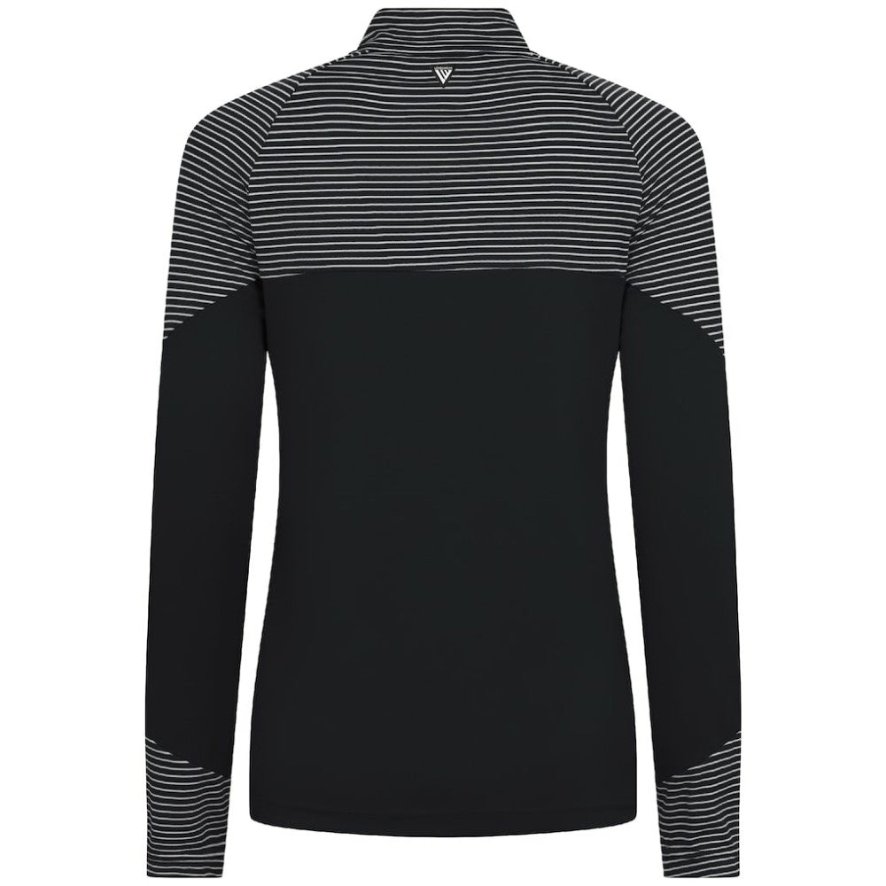 San Diego Padres Levelwear Women's Classic Stripes Insignia 2.0 Raglan Quarter-Zip Top - Black