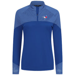 Toronto Blue Jays Levelwear Women's Classic Stripes Insignia 2.0 Raglan Quarter-Zip Top - Royal