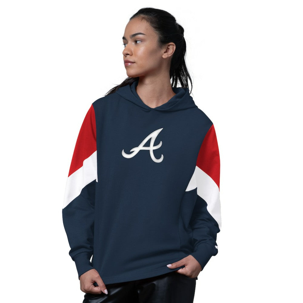 Atlanta Braves Starter Women's Scrimmage Pullover Hoodie - Navy