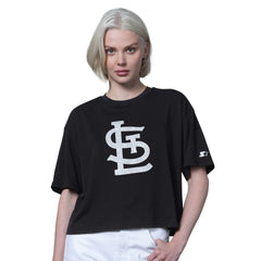 St. Louis Cardinals Starter Women's Holy Grail Boxy Cropped T-Shirt - Black