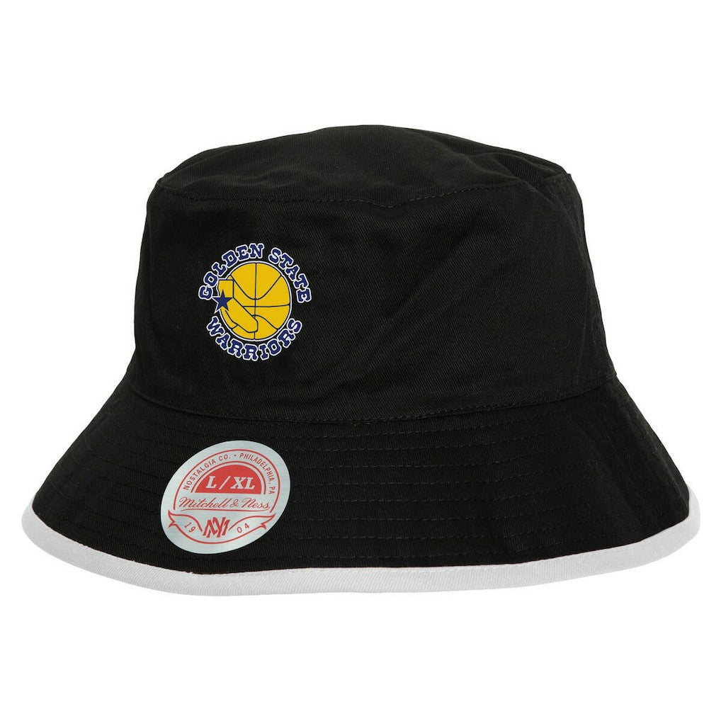 Golden State Warriors Flip It Reversible Bucket Hat sale - Black/Blue | Mitchell & Ness online
