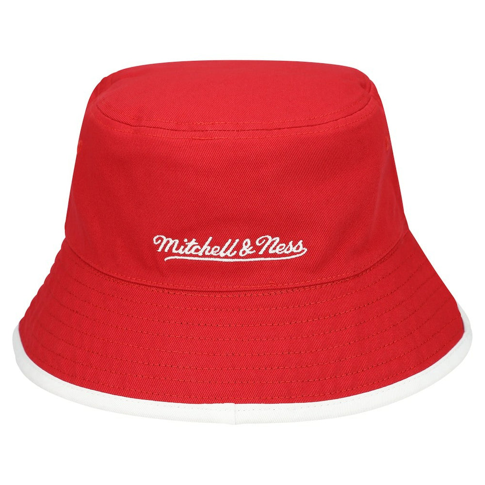 Chicago Bulls Flip It Reversible Bucket Hat - Black/Red | Mitchell & Ness on sale