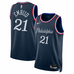 Joel Embiid Philadelphia 76ers Unisex 2025/26 Swingman Jersey - Navy - City Edition | Nike discount