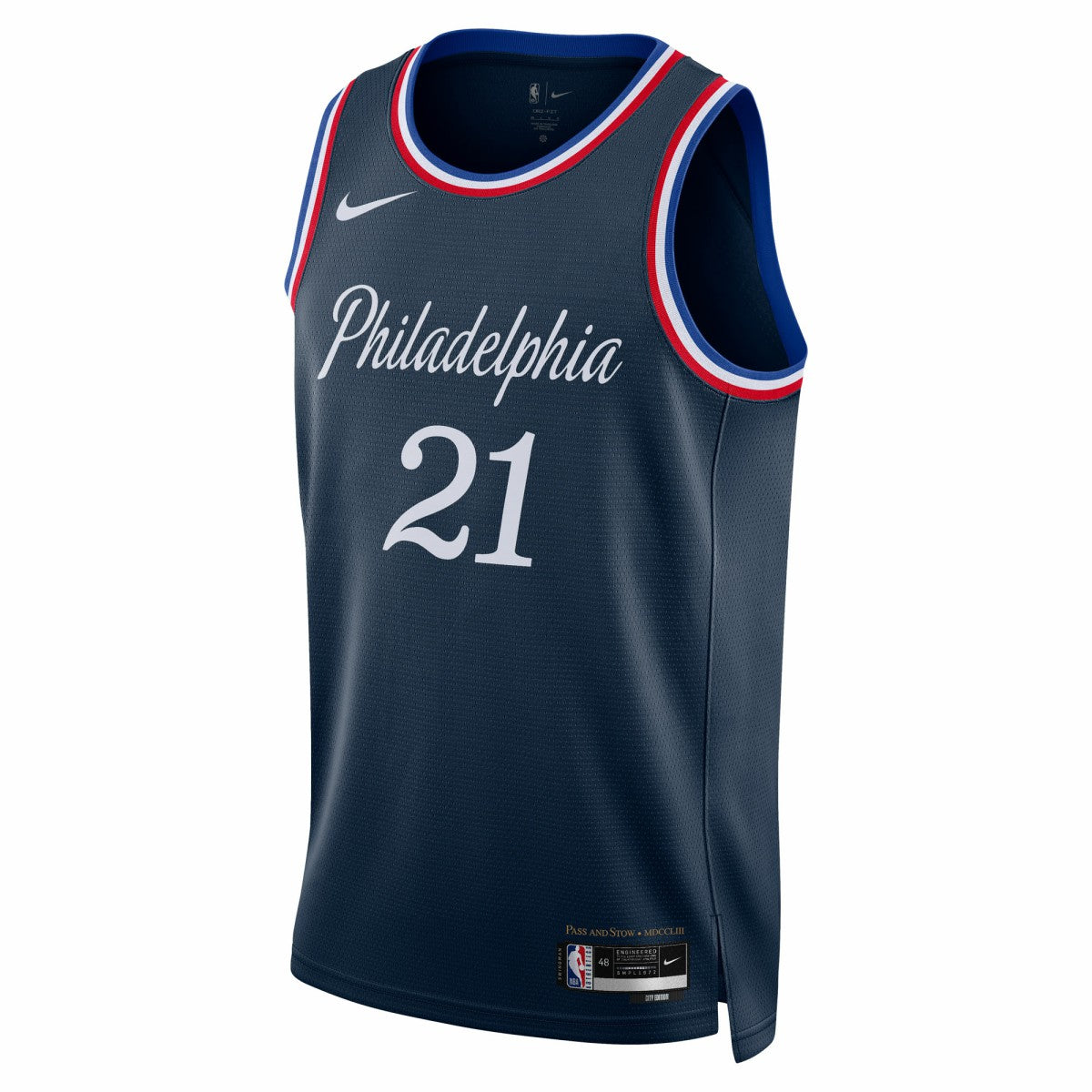 Joel Embiid Philadelphia 76ers Unisex 2025/26 Swingman Jersey - Navy - City Edition | Nike discount