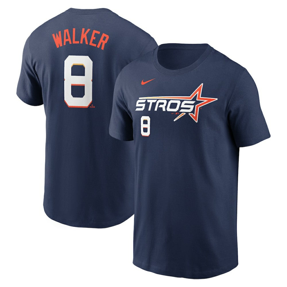 Christian Walker Houston Astros 2025 City Connect Fuse Name & Number T-Shirt - Navy | Nike