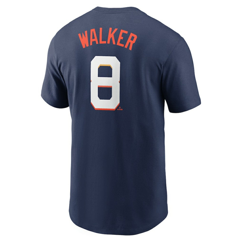 Christian Walker Houston Astros 2025 City Connect Fuse Name & Number T-Shirt - Navy | Nike