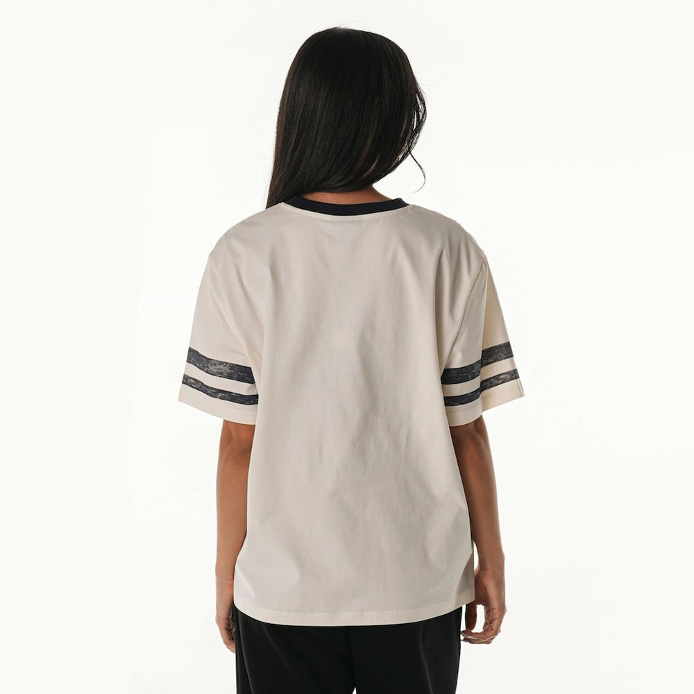 Dallas Cowboys The Wild Collective Women's Vintage Drop Shoulder Oversized Boyfriend T-Shirt - Cream on sale