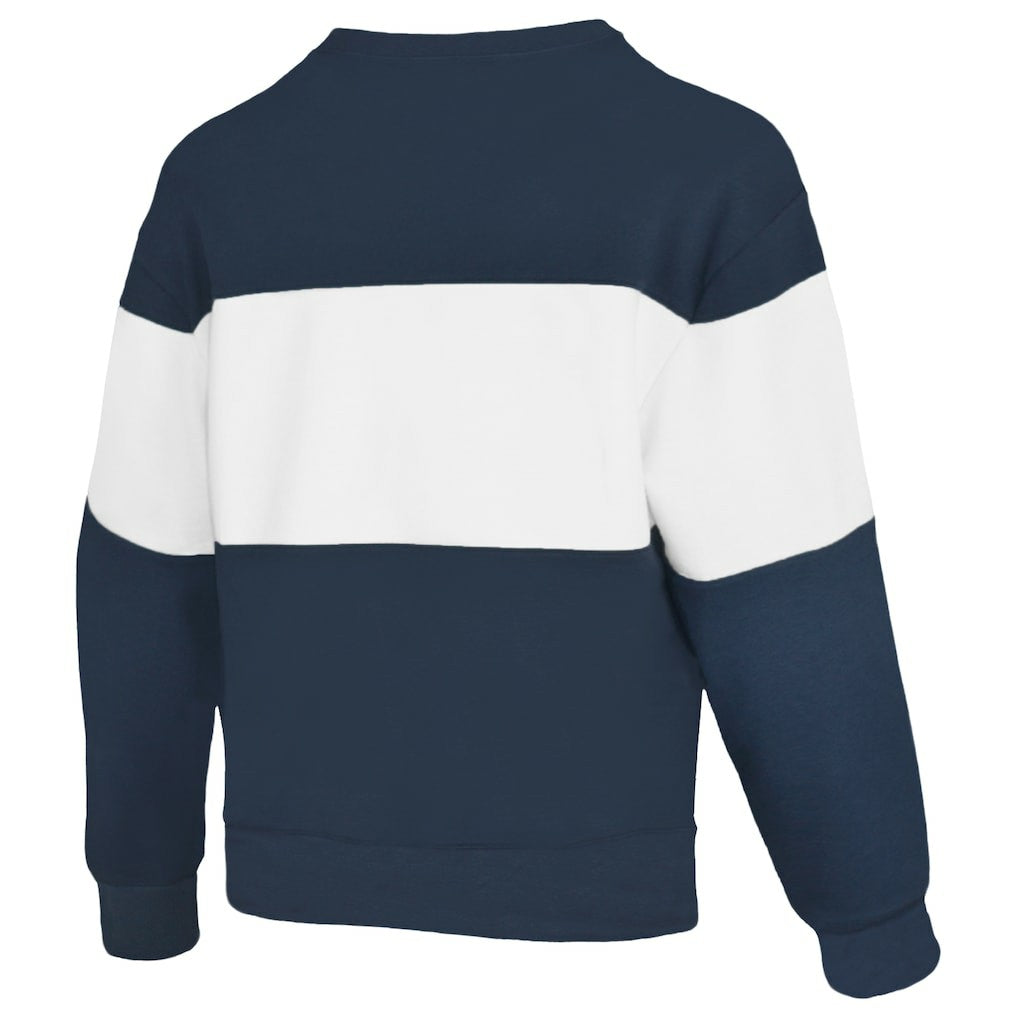 Dallas Cowboys Lauren James Women's Bling Colorblock Terry Sweatshirt - Navy for sale