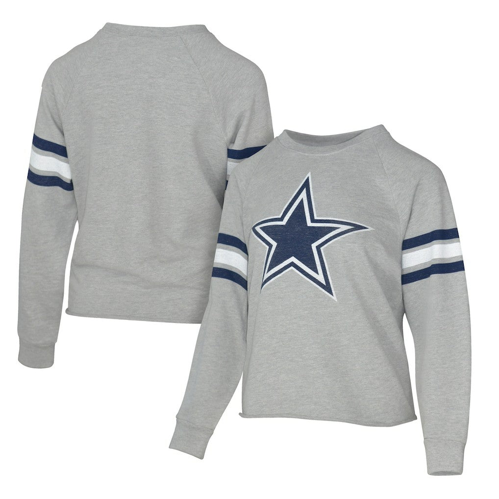 Dallas Cowboys Lauren James Women's Raglan Terry Sweatshirt - Gray outlet