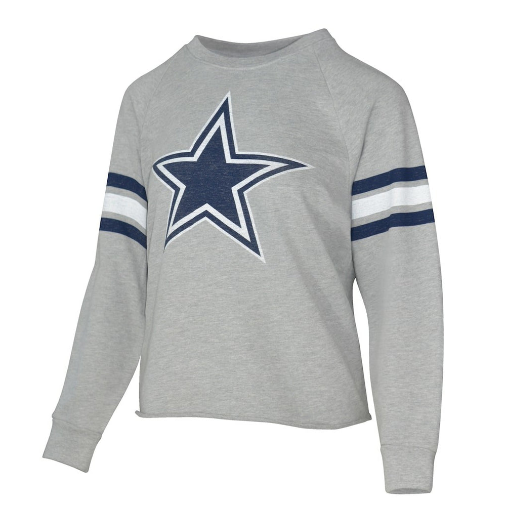 Dallas Cowboys Lauren James Women's Raglan Terry Sweatshirt - Gray outlet
